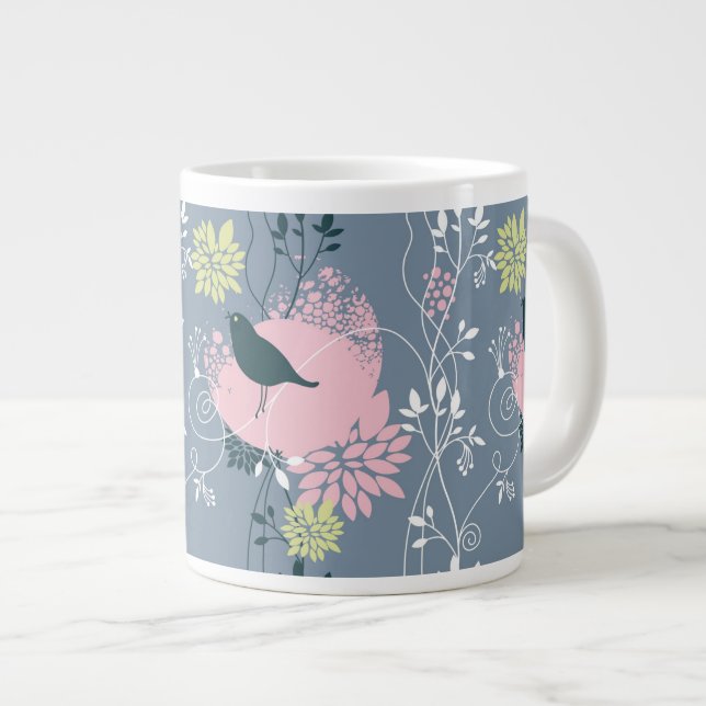 Floral Pattern 9 Giant Coffee Mug (Front Right)