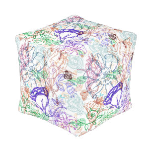 Floral Pattern 9 Pouf