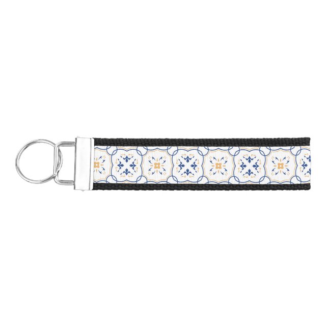 Floral Pattern 9 Wrist Keychain (Keys on Left)