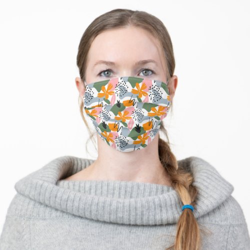 Floral Pattern Adult Cloth Face Mask
