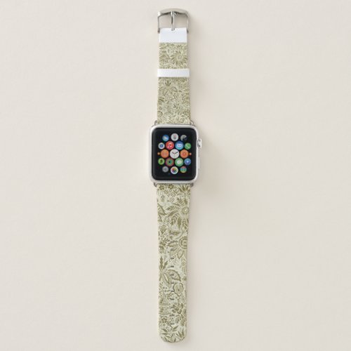 Floral Pattern Antique Damask Paisley Apple Watch Band