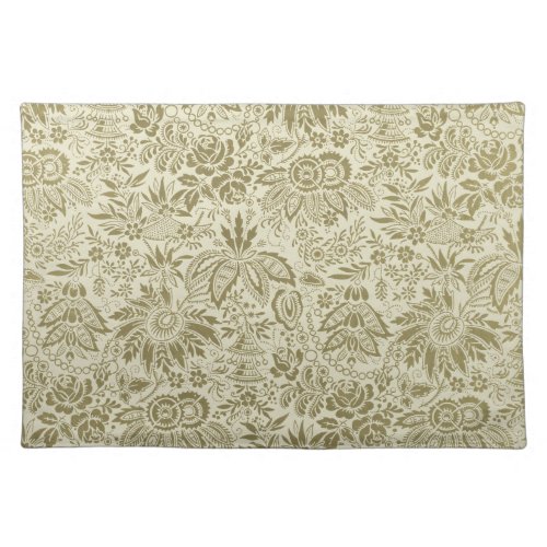 Floral Pattern Antique Damask Paisley Cloth Placemat