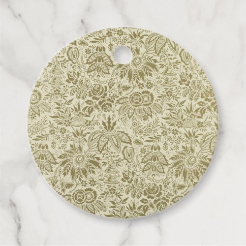 Floral Pattern Antique Damask Paisley Favor Tags