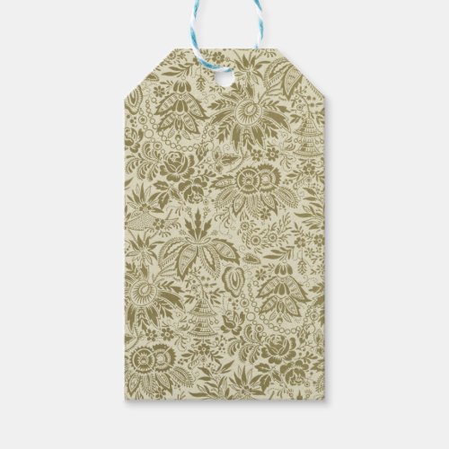 Floral Pattern Antique Damask Paisley Gift Tags