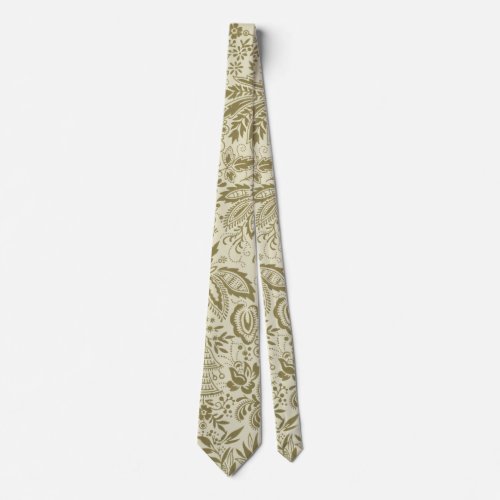 Floral Pattern Antique Damask Paisley Neck Tie