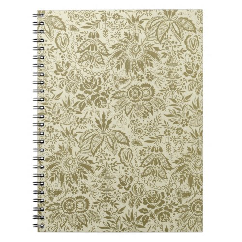 Floral Pattern Antique Damask Paisley Notebook