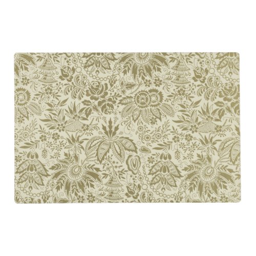 Floral Pattern Antique Damask Paisley Placemat