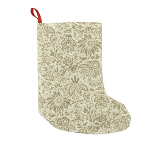 Floral Pattern Antique Damask Paisley Small Christmas Stocking