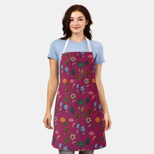 Floral Pattern Apron