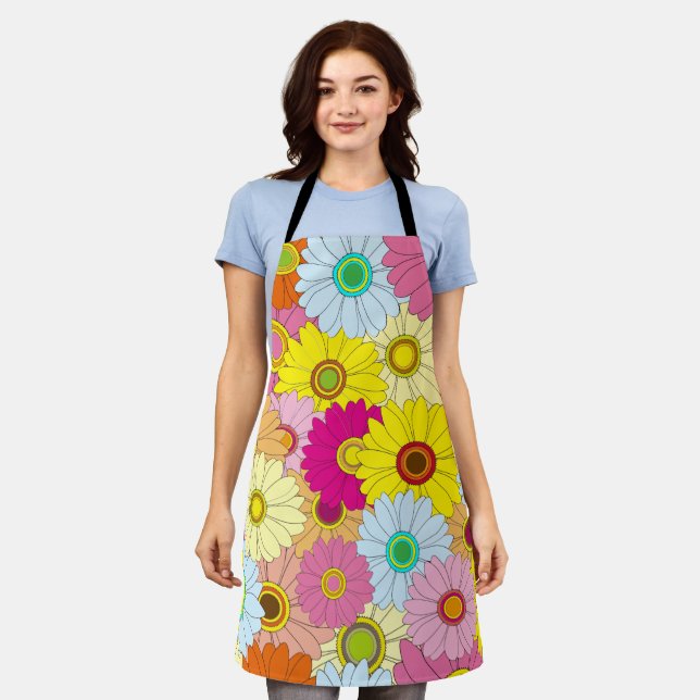 floral pattern apron (Worn)