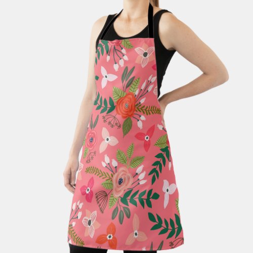 Floral Pattern Apron