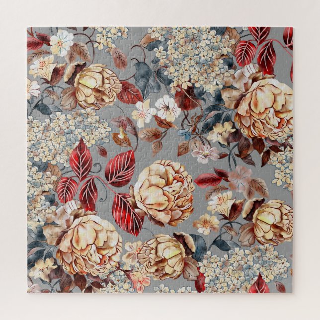 Floral pattern, art nouveau style. jigsaw puzzle (Vertical)
