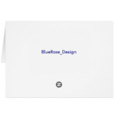 Floral Pattern Asian Dragon Note Card (Back Horizontal)