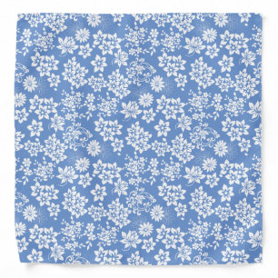 Floral pattern.b L Blue BG Bandana