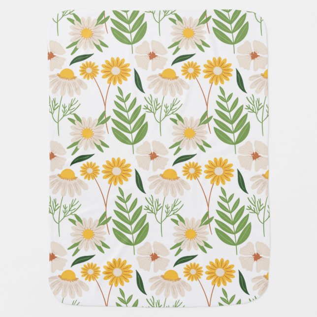 Floral Pattern Baby Blanket (Front)
