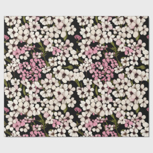 Floral Pattern Baby's Breath Flowers Wrapping Paper