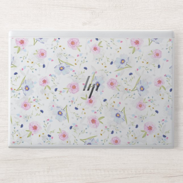 Floral Pattern Background Digital Paper HP Laptop Skin (Front)