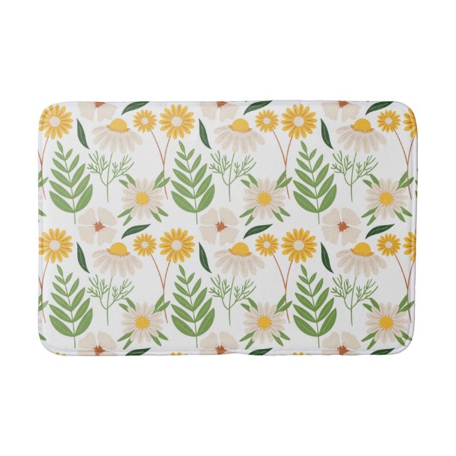 Floral Pattern Bath Mat (Front)