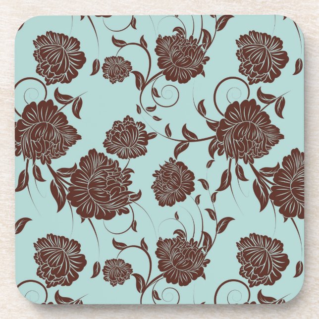 Floral Pattern Beverage Coaster (Front)