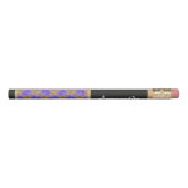 Floral Pattern Blue Garden Flower with Custom Name Pencil (Rotated 270)