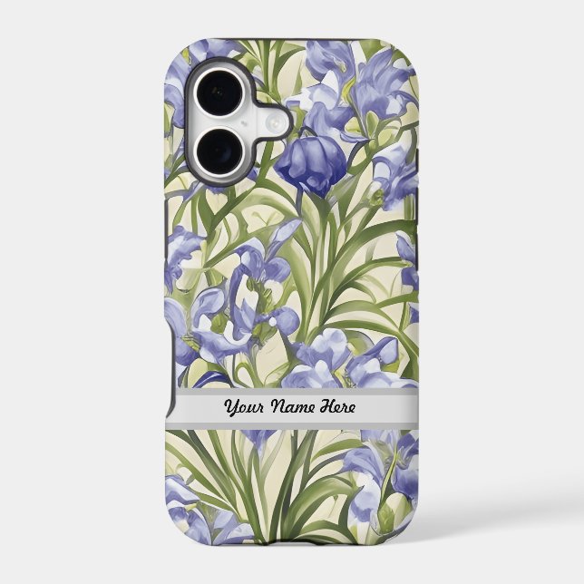 Floral Pattern Bluebell Flowers Iphone Case (Back)
