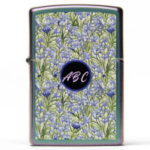Floral Pattern Bluebell Flowers Monogram