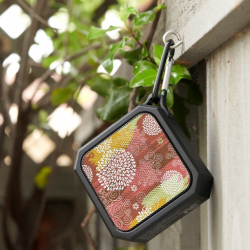 Floral pattern bluetooth speaker