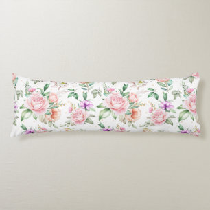 Floral Pattern Body Pillow