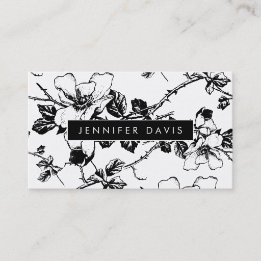 Customizable Floral Pattern Business Card