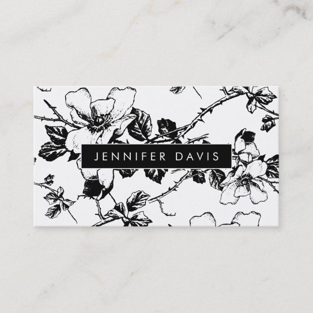 Floral Pattern Business Card (Front)