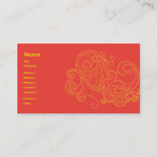 Floral Pattern - Business Card (Front)