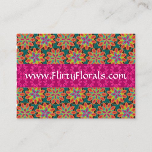 Customizable Floral Pattern Business Card