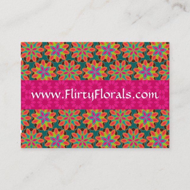 Floral Pattern Business Card (Front)