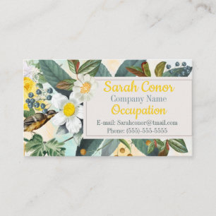 Floral pattern business card