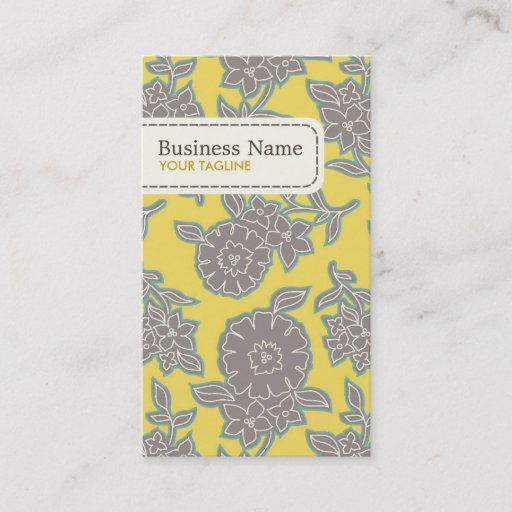 Customizable Floral Pattern Business Card
