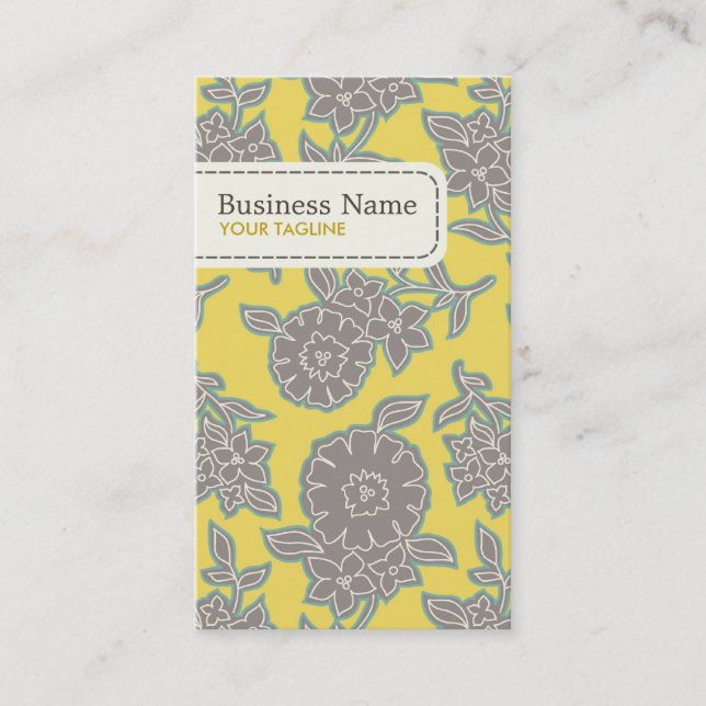 Floral Pattern Business Card (Front)