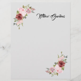 Floral Pattern Business Letterhead