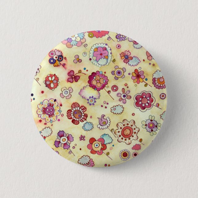 Floral Pattern Button (Front)