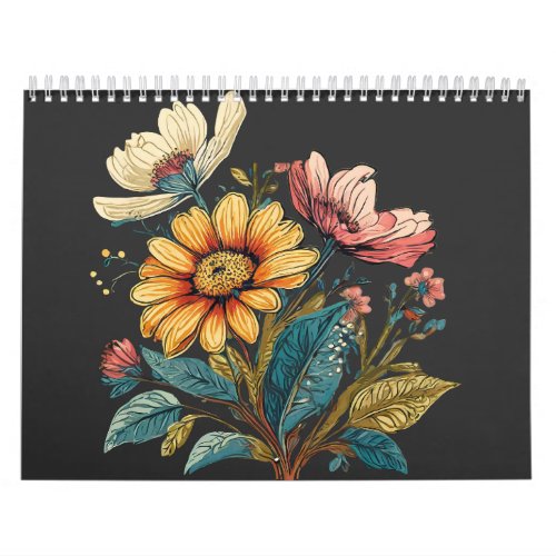 Floral Pattern Calendar