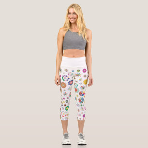 Floral Pattern Capri Leggings