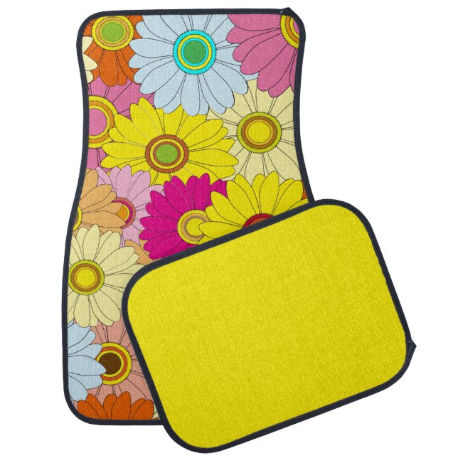 floral pattern car floor mat (Set)