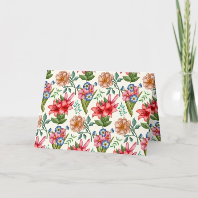 Floral pattern card (Front)