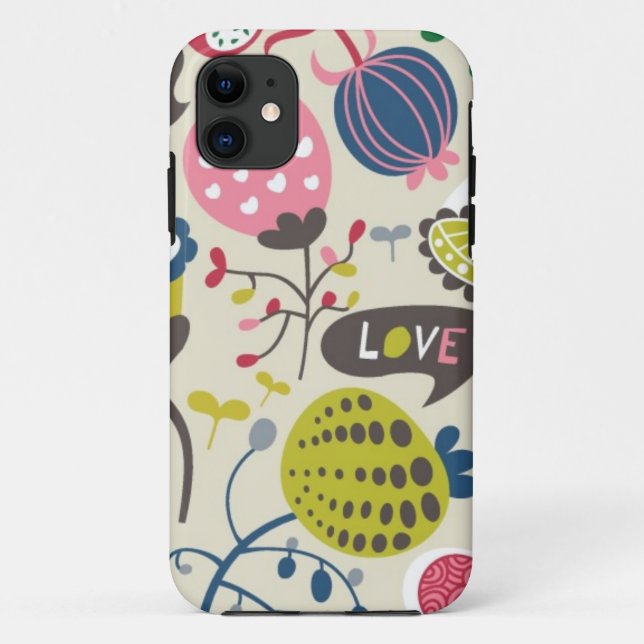 Floral Pattern Case-Mate iPhone Case (Back)