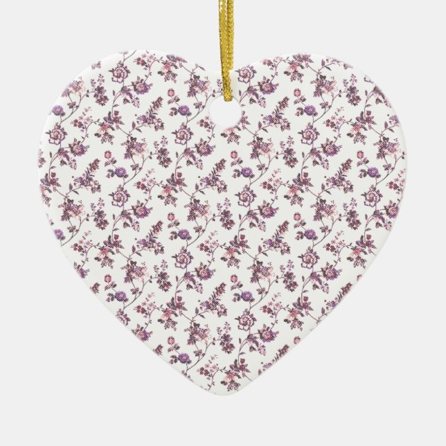 Floral Pattern Ceramic Ornament (Front)
