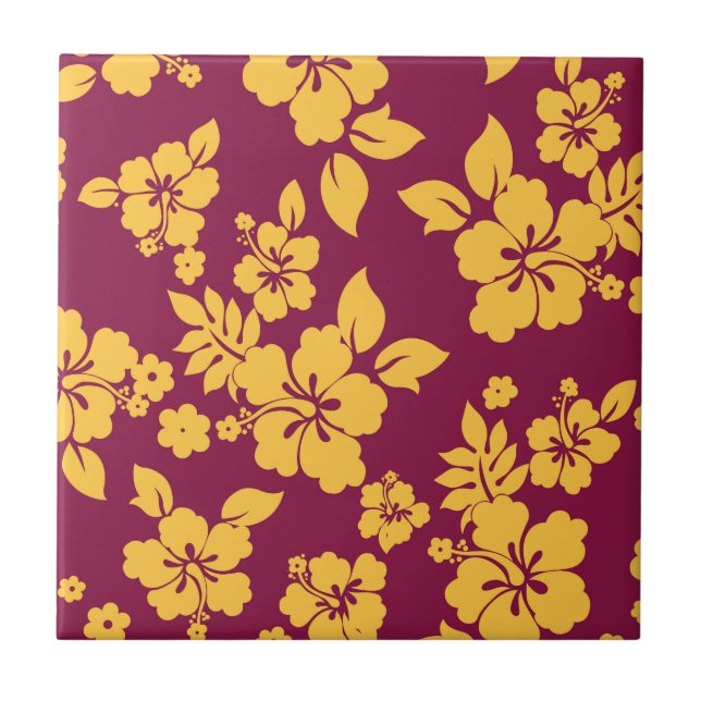 Floral Pattern Ceramic Tile (Front)