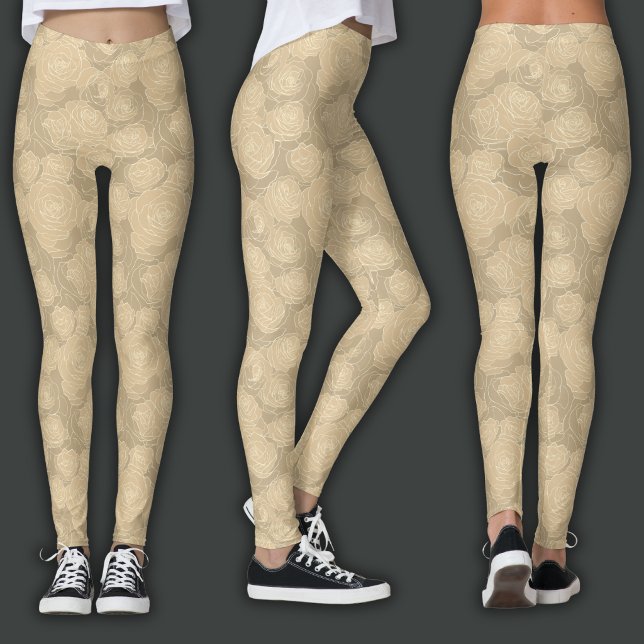 Floral Pattern | Champagne Rose Leggings (Creator Uploaded)