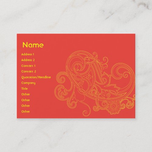 Floral Pattern - Chubby Business Card