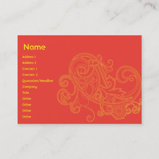 Customizable Floral Pattern - Chubby Business Card
