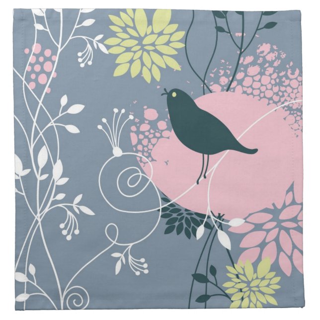 Floral Pattern Cloth Napkin (Front)