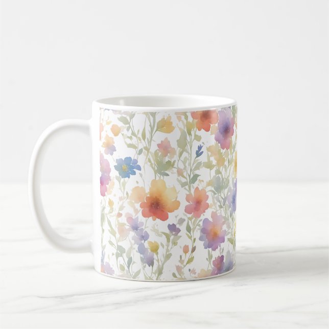 Floral Pattern Coffee Mug for Friends (Left)